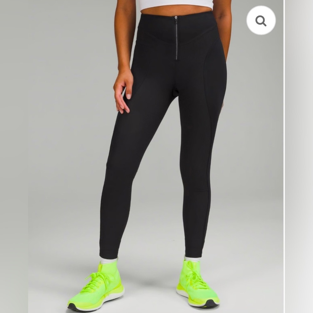 Lululemon Ribbed Nulux HR Skiing Tight 24” Black - Size Large